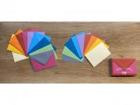 10 Minikrtchen mit Couvert ca. Format A8 in krftigen Farben
